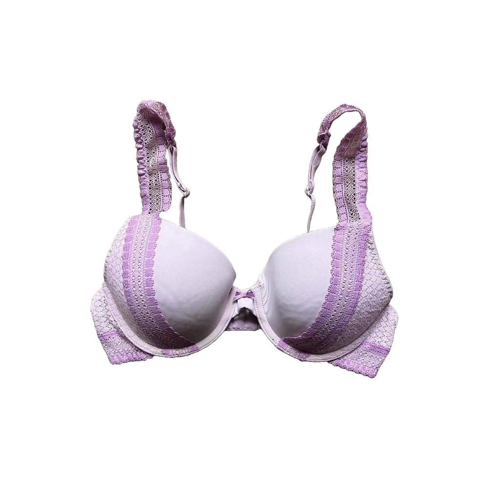 Aerie Push-up Bra 34B Lilac Purple Lace Trim Fairy Mermaid Coquette Feminine